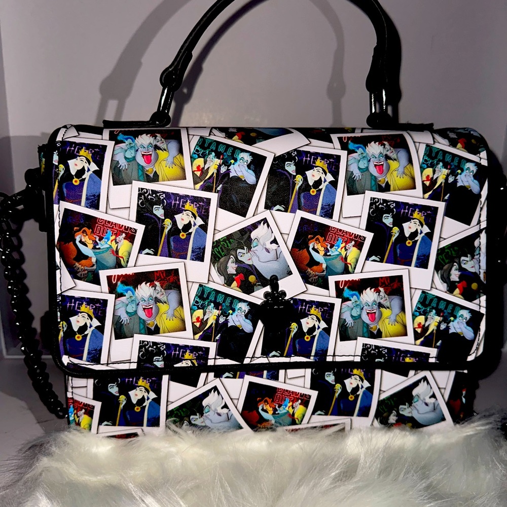 Disney Loungefly Villains Club Polaroid ￼Crossbody Bag